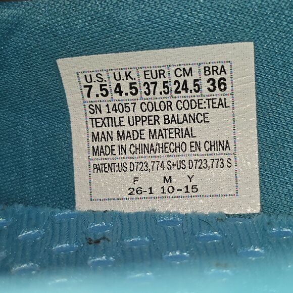 Skechers Go Walk 3 Women's Size 7.5 Teal Slip On Comfort Shoes (14057) - Picture 9 of 9